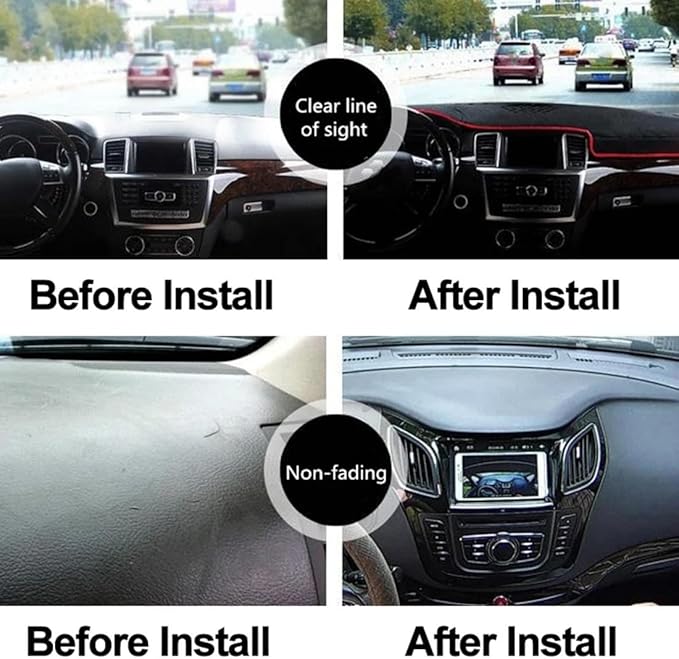 Fit for Nissan Versa 2007-2011,Dashboard Cover,Black Car Dash Cover,Non-Slip Dash Dashboard Cover Mat,Car Accessories