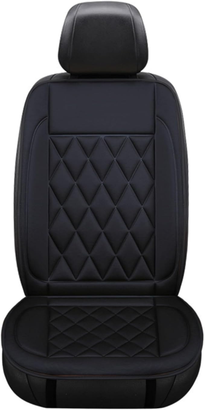 Universal Car Seat Covers, Car Seat Cushion for Driver or Passenger in Winter, Waterproof Faux Leather Seat Cover for Cars, Full Back and Seat Cushion with Non-Slip Bottom