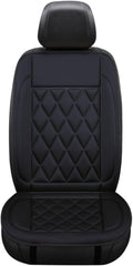 Universal Car Seat Covers, Car Seat Cushion for Driver or Passenger in Winter, Waterproof Faux Leather Seat Cover for Cars, Full Back and Seat Cushion with Non-Slip Bottom