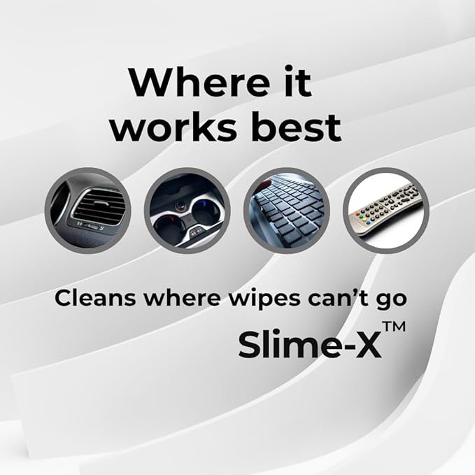 STUPID Technologies Slime-X (New) – Re-Engineered Car Cleaning Gel 4-Pack (640g) – Detailing Putty for Interior Cleaning – Lifts Dust, Crumbs & Debris – Great for Cars, Keyboards & More
