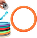 Cool Non-Slip Silicone Steering Wheel Protector - Black Thin Stretchy Car Cover, Universal Fit, Easy to Clean, Silent (Orange)