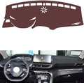 Leather Dashboard Cover Compatible with Peugeot 4008 2017-2019，Dash Cover, Non-Slip Dash Cover, Dash mat Dashboard Cover, Interior Dash Covers