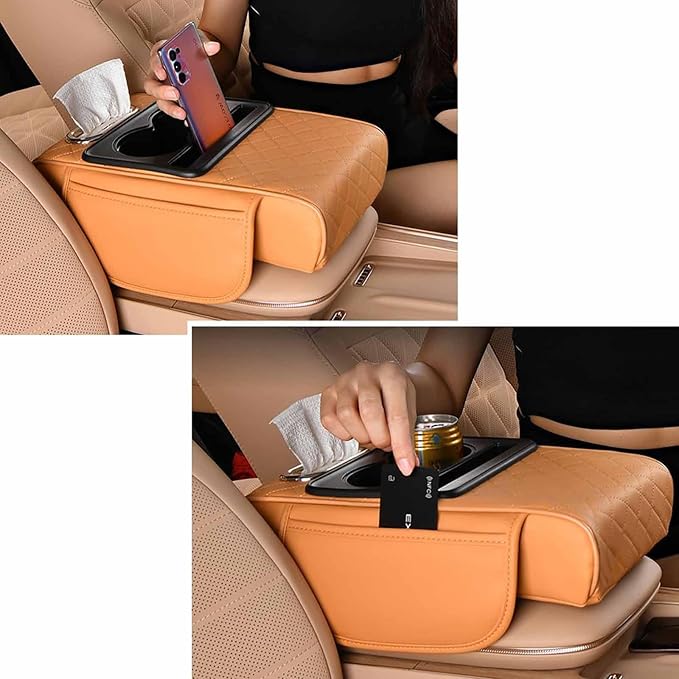 Car Armrest Cushion for Benz SLK 1998-2006,5-in-1 Center Console Cover Gel Center Console Pad with Memory Foam, Non-Slip Comfort Elbow Rest for Long Drive,34 * 17.5 * 7Gray