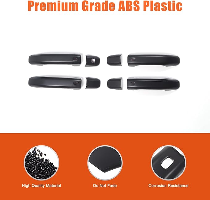 for Hummer EV Accessories Exterior Door Handle Cover,ABS Car Door Handle Protectors Cap Compatible with Hummer EV SUV Pickup SUT 2024 2025+ 8PCS (Matte Black)