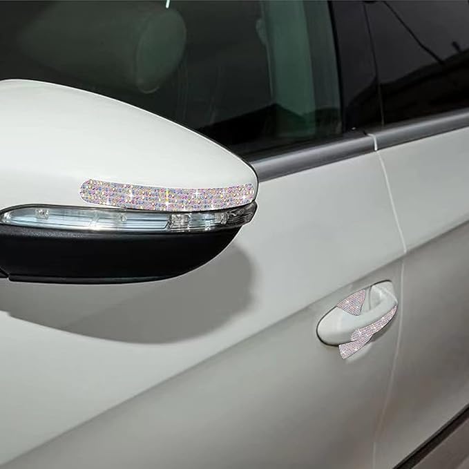 BetterJonny Crystal Car Scratch Protector, Rhinestone Bling Scratch Protectors (Colorful)