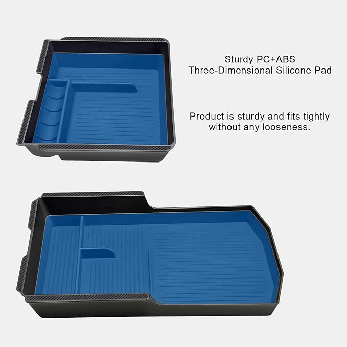 JVMA Center Console Organizer (Full Size) Armrest Console Organizer for Tesla Model 3 Highland Accessories 2024 2025 2026 (US Patent) Non-Slide