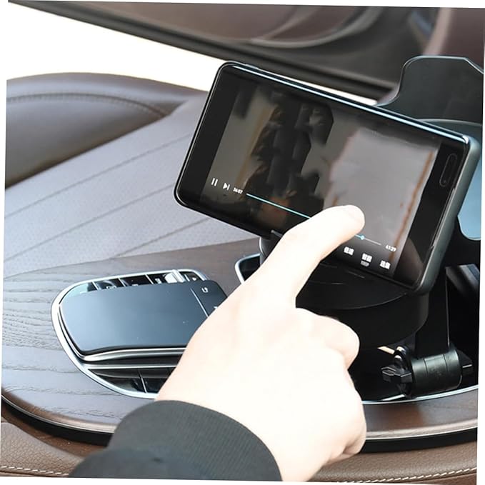 Healifty Car Cup Holder Expander Tray with Adjustable Multi Angle Rotation Car Drink Holder and Food Tray Organizer for Cups Phones Keys and Snacks Space Saving