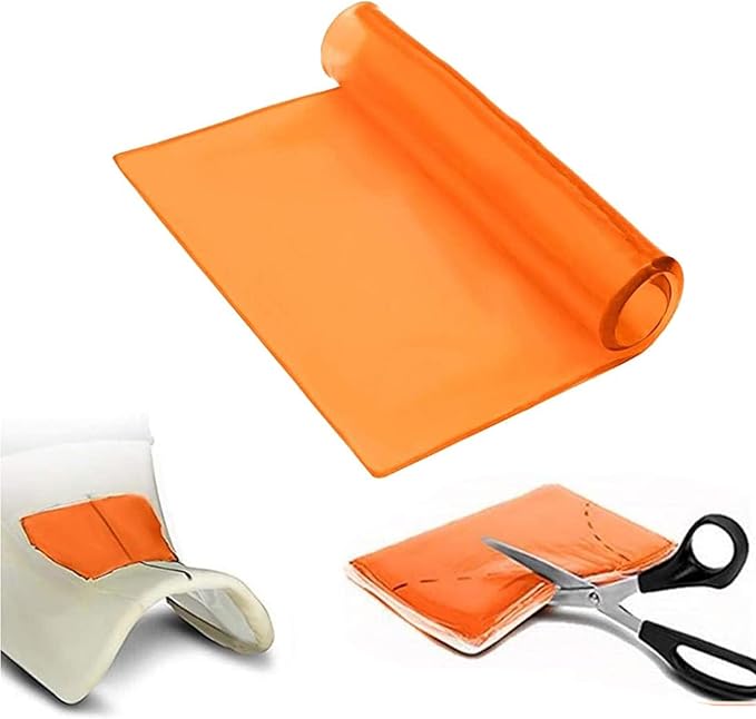 Motorcycle Seat Gel Pad Driver/Passenger Seat Cushion Shock Absorption Mat Reduce Fatigue Comfortable Soft Pad DIY Seat Pad Cooling Cushion Motorcycle Seat Foam Orange (25 x 25 x 1cm)