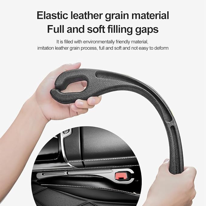 [2026 Upgrade] 2PCS Car Seat Gap Filler with Phone Holder,Multi-Function Car Side Seat Gap Filler for Prevent Items Falling,Universal Car Seat Organizer Car Accessories Interior (Black)