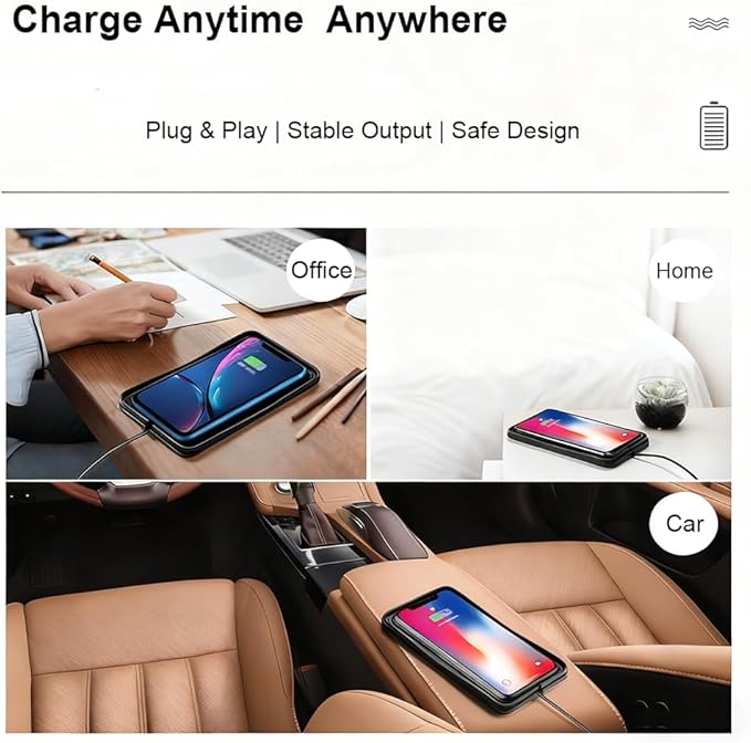 Car Charger for Mazda MX-5 MX-5 Miata MX-5 RF, Non Slip Wired Adapter Charger for Car, Fast Charging Mat, Wired Adapter Car Charging Pad, Phone Charger, Car Accessories,30cm Cable USB