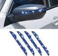 4 PCS Bling Rhinestone Car Door Handle Scratch Protector, Universal for All Cars, Vehicles, SUVs, Car Side Rearview Mirror, Car Door Edge Guard, Car Exterior Accessories for Women Men (Blue)