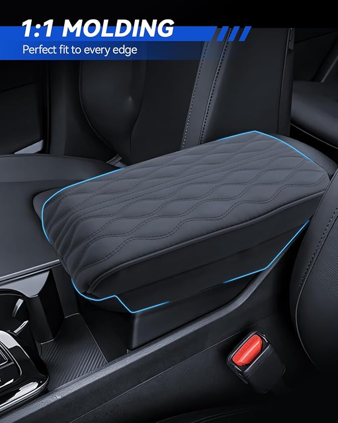 Armrest Cover for 2023 2024 2025 2026 Kia Sportage (LX/EX/X-Line/SX/SX Prestige/X-Pro/X-Pro Prestige) Accessories Center Console Middle Lid Pad Protector for Car Elbow Rest