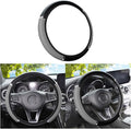 Car Steering Wheel Cover, PU Leather Elastic Vehicle Steering Wheel Protector, 14.5-15 Inches Non Slip Automotive Interior Steering Wheel Accessories, Universal Fit (Gray)