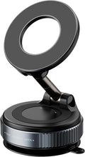 Vacuum Magnetic Phone Holder for Car,2800gf Strong Magnetic Phone Mount,360° Adjustable & Reinforced Suction Cup for Dashboard/Mirror,Car Phone Holder Compatible with iPhone Androi（Deep Black）