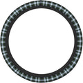 Thickened Elastic Steering Wheel Cover, Plaid Tartan Clan Gordon Scottish Green White Ultra, Soft, Breathable, Fit for Cars, SUVs, Trucks, Stylish Comfortable Grip