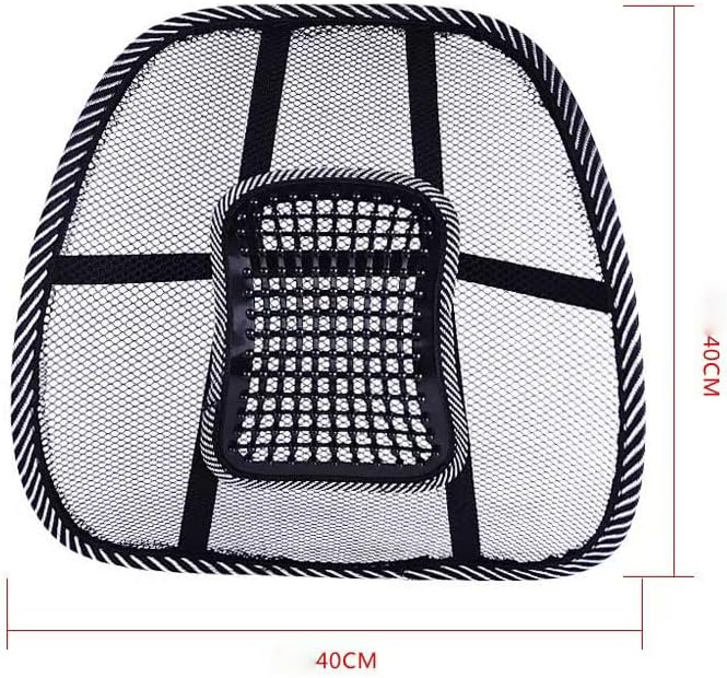 Mesh Lumbar Support for VW Fox 2005-2011, Breathable Summer Car Back Cushion with Massage Beads Ergonomic Driving Seat Posture Corrector Pad