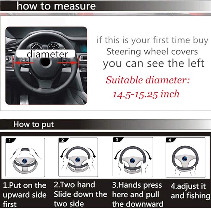 Cxtiy Premium Ice Silk Steering Wheel Cover - Soft, Breathable, and Anti-Slip for Ultimate Comfort and Style Universal Fit Most of Cars SUV Auto Vehicle (C-Coffee)