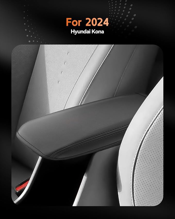 CDEFG for 2024-2025 2026 Hyundai Kona Center Console Cover Armrest Cover for Kona (SE, SEL, SEL Convenience, N Line S, N Line, Limited) Accessories Console Arm Rest Protector