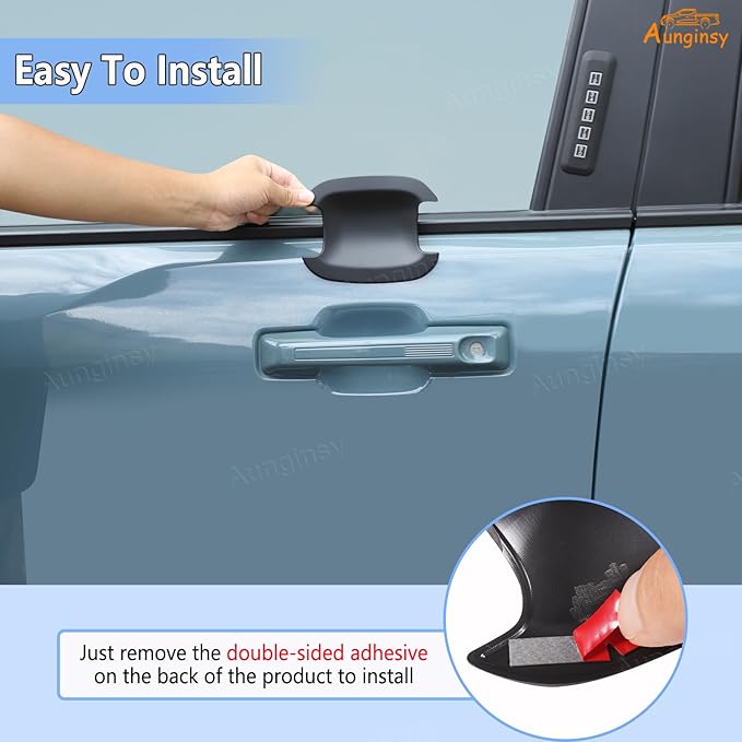 Aunginsy Exterior Door Handle Bowl Cover Trim Compatible with Ford Maverick 2022-2025 & Ford Bronco Sport 2021-2025 Outside Door Handle Cup Bowl Cover Scratch Protector Decorative Sticker Accessories