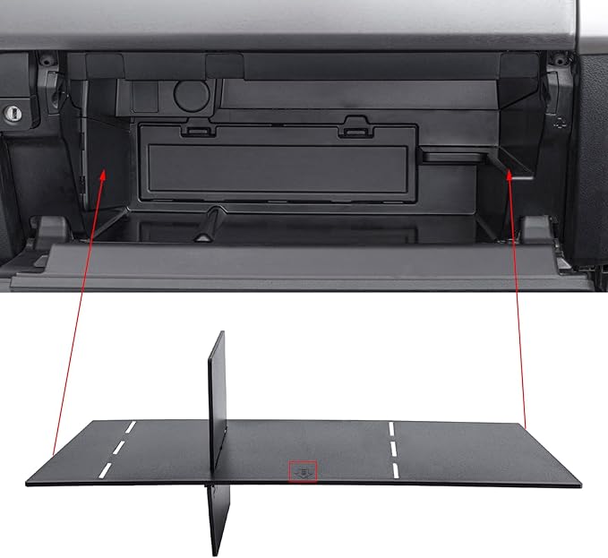 JKCOVER Glove Box Organizer Compatible with Toyota 4Runner 2010-2019 2020 2021 2022 2023 2024 Divider Accessories Insert Box ABS Secondary Storage