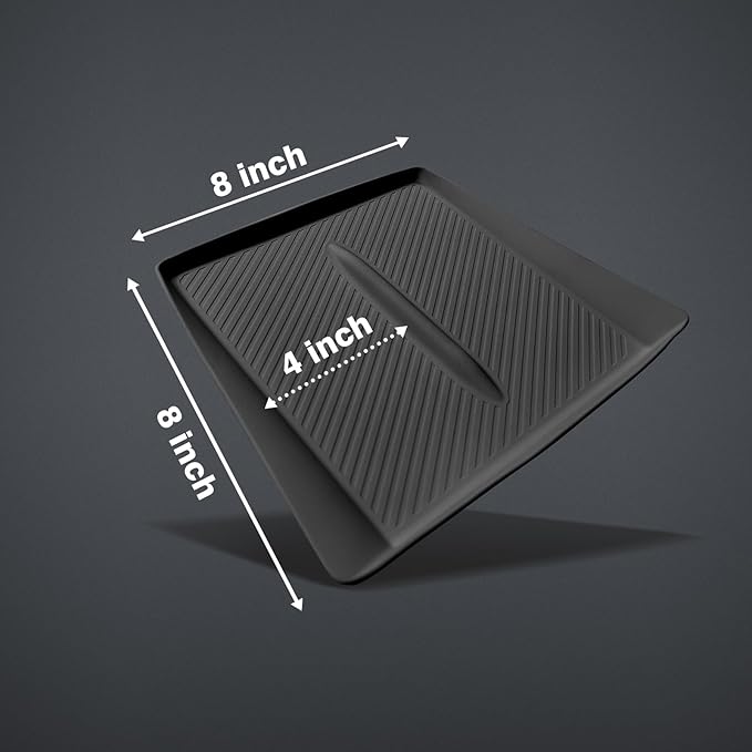 BestEvMod Center Console Wireless Charger Mat Compatible with Refreshed Model 3 Highland 2026 2025 2024 Accessories Phone Charge Area Silicone Mat Non Slip Silicone Pad (Black)