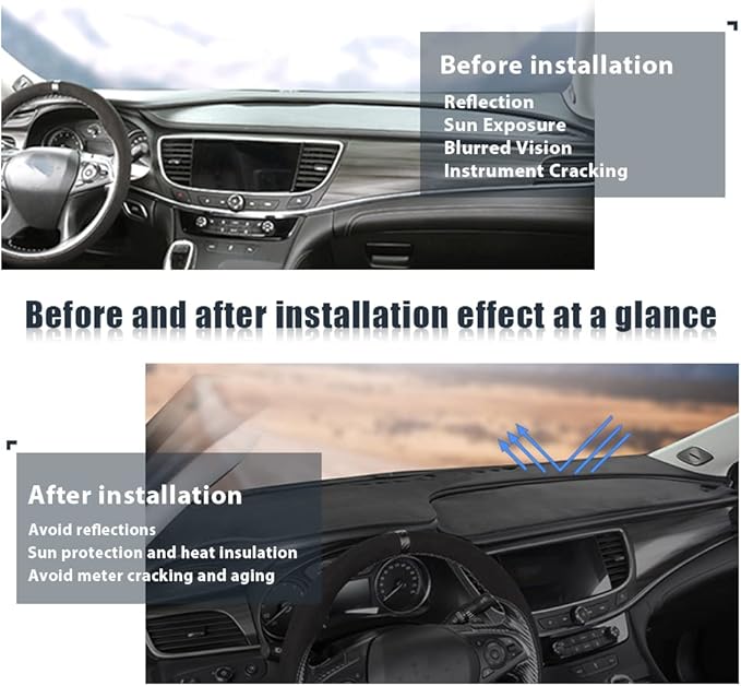 Flannel Dashboard Dash Cover Nonslip Car Dash Board Mat Compatible with Lexus ES ES300 ES330 ES350 ES300h 2019 2020 XZ10