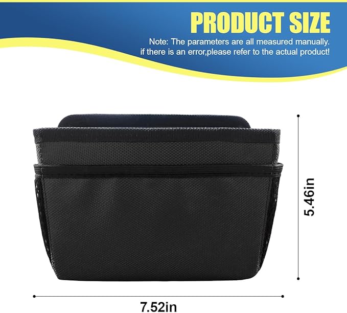 Car Trash Can, Mini Waterproof Hanging Auto Foldable Garbage Organizer Holder, Multi-Pocket Foldable Vehicle Interior Storage Bag Container Accessories for Cars, SUVs, Trucks (Black)