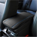 Armrest Pad for Car, PU Leather Auto Center Console Cushion Mat, Four Seasons Automotive Armrest Seat Box Cover, Universal Vehicle Interior Accessories for SUV, Truck, Van (Black/Blue)