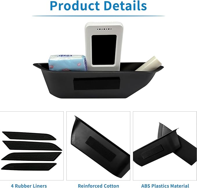 Xaido 4 Door Handle Storage Box Compatible with Ford Bronco 2021-2025 Accessories, Front and Rear Door Grab Handle Storage tray, ABS Plastic, 4PCS (Not for Sport Model)