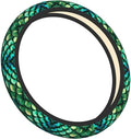 Neoprene Steering Wheel Cover Bright Green Pastel Mermaid Scales Car Steering Wheel Cover Universal Fit for Most Cars