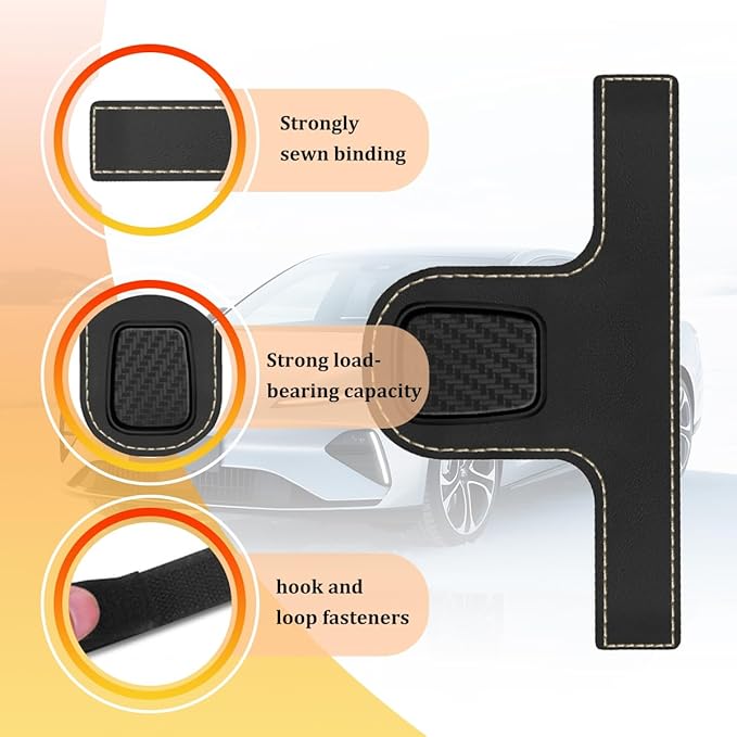HZEL Car Seat Headrest Hook, 2PCS Vehicle Back Seat Hanger Holder Hook, Multipurpose Automotive Interior Headrest Storage Organizer for Purses Bags Coats, Universal for SUV Caravan Pickup (Black)