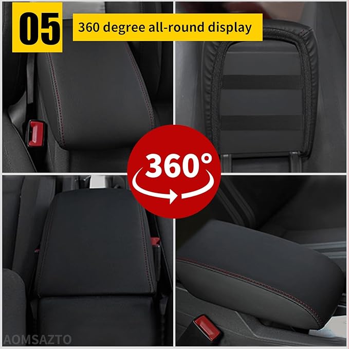 AOMSAZTO Armrest Covers for 2021 2020 2019 2018 2017 2016 Jeep Cherokee Console Cushion for Jeeps