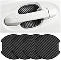 4PCS Car Door Handle Cup Scratch Protector, 3D Carbon Fiber Automotive Door Bowl Sticker, Anti-Scratch Vehicle Paint Protective Film Cover Accessories, Universal Fit (3.94 x 3.90'')