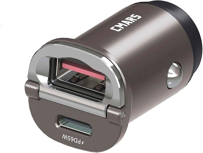 CMARS Upgraded 125W [PD65W+QC60W] Car Charger USB C/A 2-Port Fast Charge, Car Phone Charger Cigarette Lighter Adapter for iPhone 16/15/14/13/12, Samsung S25/S24/S23/S22, iPad/Lenovo/MacBook/Android