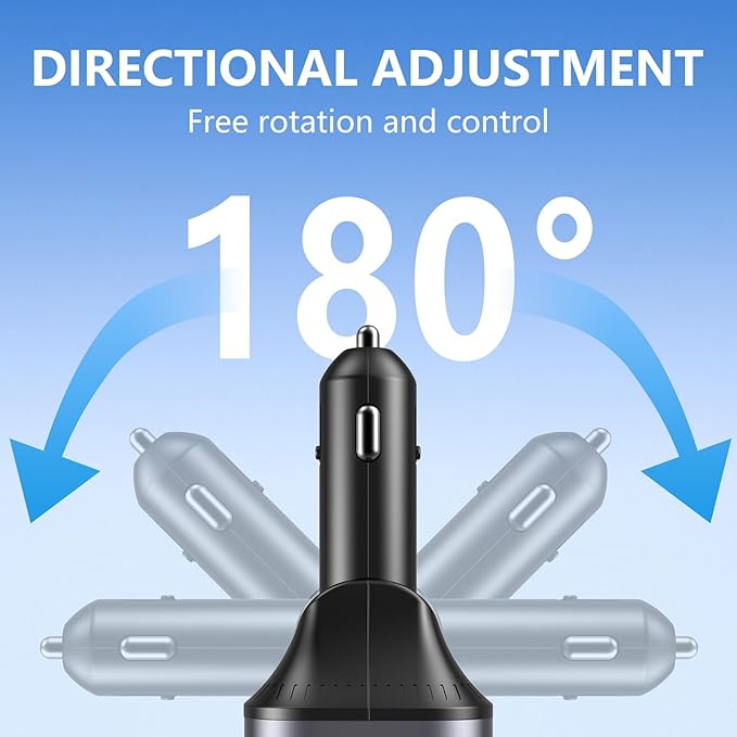 Retractable Car Charger, 4 in 1 Fast Car Charger 78W, with Type C, 2 USB-A Ports and 1 USB-C Port for Fast Charging, Compatible with iPhone 16/15/14/13/12/11, Galaxy, Pixel (Grey)