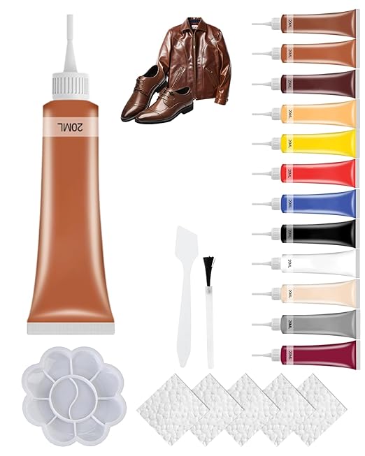 2026 New Advanced Leather Repair Gel, Leather Repair Kit for Car Seat Vinyl Repair Kit, Professional Leather Repair Coloured Cream Gel, Multifunctional Couch and Jacket Repair Kit (Coffee)
