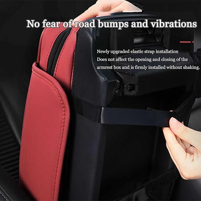 Car Center Console Cover for Lexus RX SUV RX 300 /RX 350 /RX 350L /RX 350 L F/RX 450h /RX 450hL, Leather Car Arm Rest Cover, Car Armrest Cushion with 2 Storage Bags Car Center Console Armrest Pad