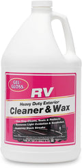 Gel Gloss RV Professional Grade One-Step Carnauba Cleaner Wax - Cleans, Protects & Enhances RVs - Restores Color & Shine - UV Inhibitors - Ideal for Scuff Marks - Use by Hand or Buffer - 1 Gallon