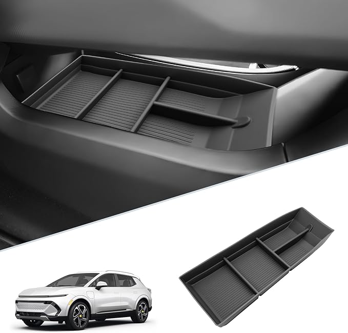 SKTU 2024 2025 2026 Chevy Equinox EV Center Console Organizer for 2024 2025 2026 Chevy Equinox EV Lower Center Console Tray 2024 2025 2026 Chevy Equinox EV Accessories Under Console Organizer