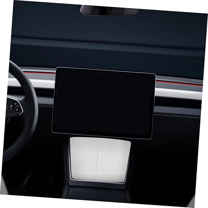 TEHAUX Charging Pad Silicone Mat Non- Phone Charger Compatible Center Console Easy Installation Car Interior Accessory White