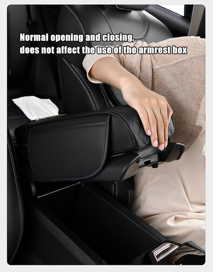 Car Armrest Pad for Toyota 4Runner 2000–2025, Center Console Cover with Memory Foam Cushion, Anti-Slip Protector, Arm Rest Cushion Car Interior Accessories,C Red