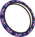 Neoprene Steering Wheel Cover Neon Sea Turtle Pattern Car Steering Wheel Cover Universal Fit for Most Cars