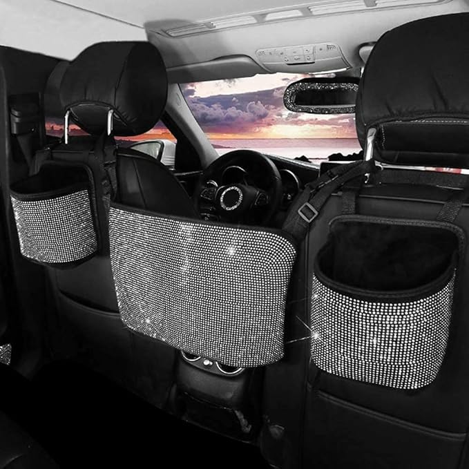 eing Car Organizers and Storage Purse Holder,Seat Back Net Handbag Purse Accessories for Women,Road Trip Essentials for Adults,Mom Gifts,Birthday Gifts Presents for Mom,White