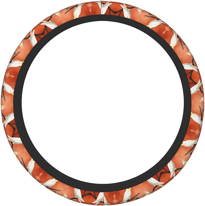 Cockatiel Fun Car Steering Wheel Cover, 15 Inch Steering Wheel Cover Stylish Decor for Most Cars