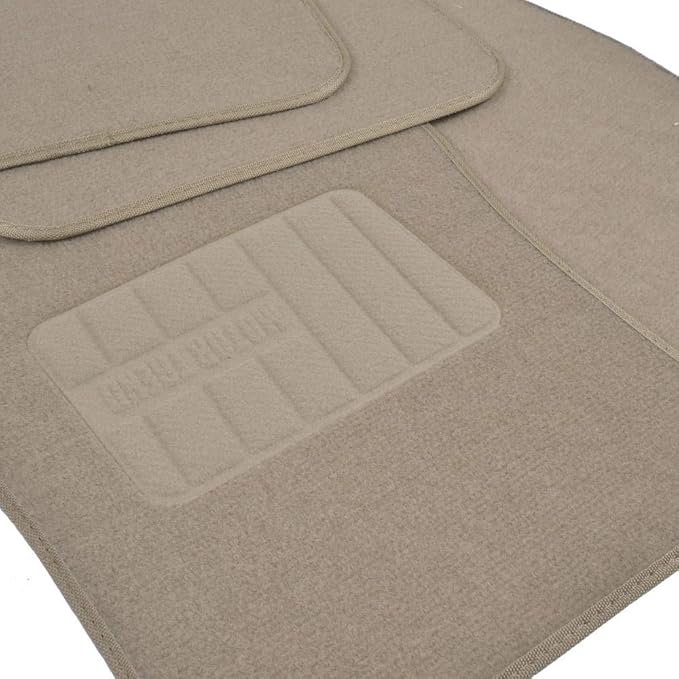 Motor Trend FatRug Premium Carpet Car Floor Mats - Thick Robust Auto Gear, Universal Fit for Your Car Truck or SUV, Beige