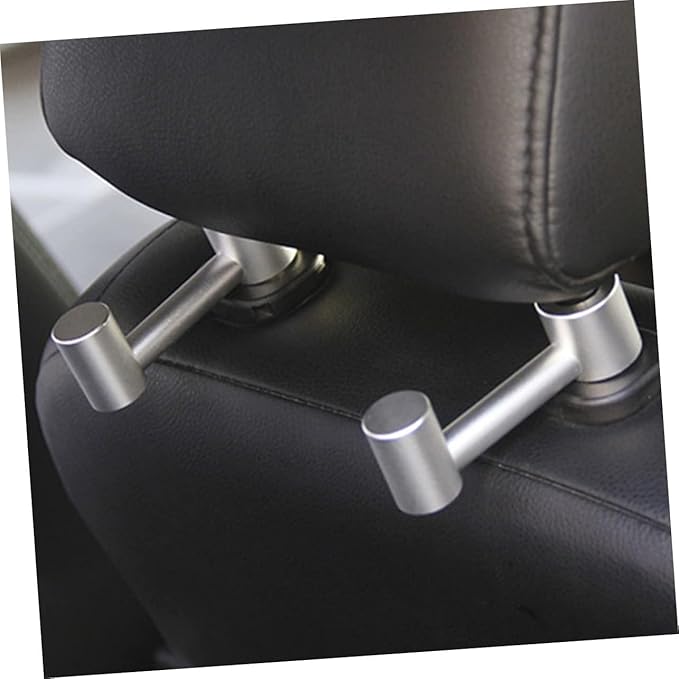 Car Hook Aluminium Alloy Hanger for Vehicle – Durable Backseat Organizer for Bags, Coats, Umbrellas & More – Silver, Clutter-Free Solution