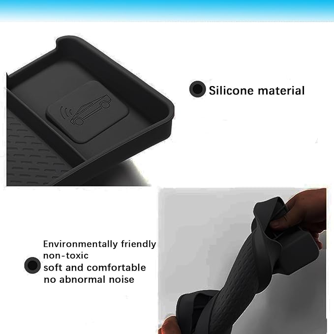 yhcdsea for 2024-2026 Tesla Model 3 Highland and 2025 2026 Tesla Model Y Juniper Center Console Organizer Behind Screen Storage Box Dashboard Hidden Tray Interior Accessories