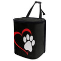 Cute Love Paw Car Trash Can with Lid Car Garbage Can Car Waste Basket, Leak-Proof Car Trash Bin, Car Trash Hanging Car Accessories Interior Car Organizer Bag