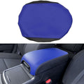 BOYUER Center Console Cover Armrest Leather Pad Cover Compatible With Dodge Charger 2011-2023/Chrysler 300 2015-2023（Blue and Black Neoprene）