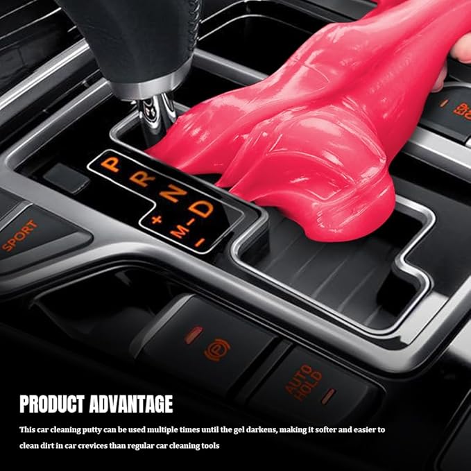 Car Cleaning Gel, Car Cleaning Supplies, Car Cleaning Putty, Universal Car Cleaning Kit Auto Detailing Tools Car Accessories Fit for Automotive, Keyboard, Camera, Printers (Pink, 2PCS)